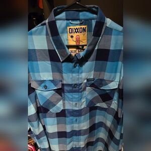 DIXXON Blue and Black Checkered Men's Shirt